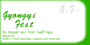 gyongyi fest business card